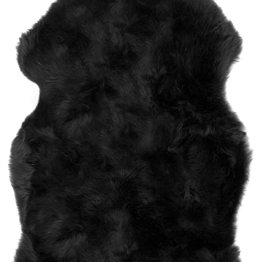 New Premium Genuine Sheepskin Rug Black Real Australia Sheepskin Natural Luxury